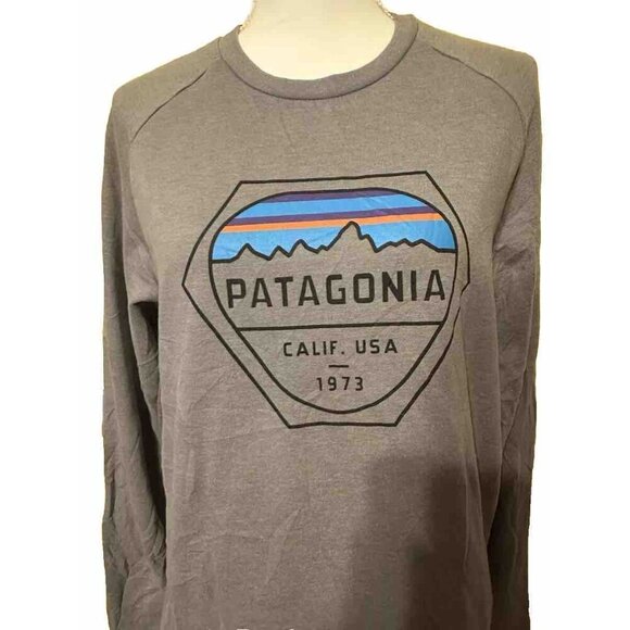 PATAGONIA Organic CotTon Graphic Print Crewneck Pullover Sweatshirt Small - Picture 2 of 5